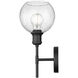 Axel 1 Light 6.5 inch Matte Black Wall Sconce Wall Light in Seeded Glass